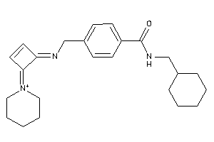 N-(cyclohexylmethyl)-4-[[(4-piperidin-1-ium-1-ylidenecyclobut-2-en-1-ylidene)amino]methyl]benzamide