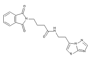 Image of 4-phthalimido-N-(2-thiazolo[2,3-e][1,2,4]triazol-6-ylethyl)butyramide