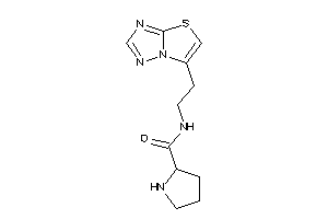 Image of N-(2-thiazolo[2,3-e][1,2,4]triazol-6-ylethyl)pyrrolidine-2-carboxamide