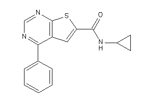 Image of N-cyclopropyl-4-phenyl-thieno[2,3-d]pyrimidine-6-carboxamide