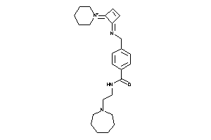 N-[2-(azepan-1-yl)ethyl]-4-[[(4-piperidin-1-ium-1-ylidenecyclobut-2-en-1-ylidene)amino]methyl]benzamide