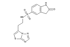 Image of 2-keto-N-(2-thiazolo[2,3-e][1,2,4]triazol-6-ylethyl)indoline-5-sulfonamide
