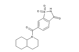 6-(3,4,4a,5,6,7,8,8a-octahydro-2H-quinoline-1-carbonyl)-1,1-diketo-1,2-benzothiazol-3-one