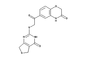 Image of 6-[2-[(4-keto-5,7-dihydro-3H-thieno[3,4-d]pyrimidin-2-yl)thio]acetyl]-4H-1,4-benzoxazin-3-one