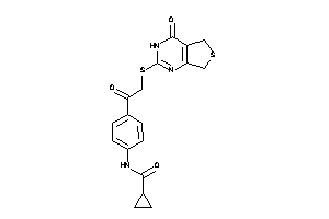 N-[4-[2-[(4-keto-5,7-dihydro-3H-thieno[3,4-d]pyrimidin-2-yl)thio]acetyl]phenyl]cyclopropanecarboxamide