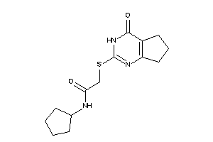 N-cyclopentyl-2-[(4-keto-3,5,6,7-tetrahydrocyclopenta[d]pyrimidin-2-yl)thio]acetamide