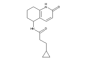 Image of 3-cyclopropyl-N-(2-keto-5,6,7,8-tetrahydro-1H-quinolin-5-yl)propionamide