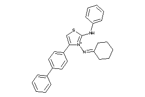 Image of [3-(cyclohexylideneamino)-4-(4-phenylphenyl)thiazol-3-ium-2-yl]-phenyl-amine
