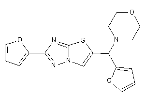 Image of 4-[2-furyl-[2-(2-furyl)thiazolo[2,3-e][1,2,4]triazol-5-yl]methyl]morpholine