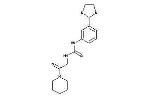 1-[3-(1,3-dithiolan-2-yl)phenyl]-3-(2-keto-2-piperidino-ethyl)urea