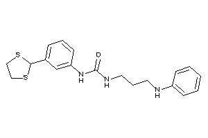 1-(3-anilinopropyl)-3-[3-(1,3-dithiolan-2-yl)phenyl]urea