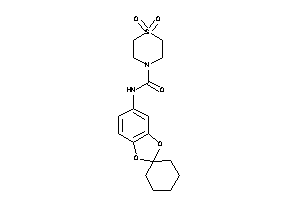 1,1-diketo-N-spiro[1,3-benzodioxole-2,1'-cyclohexane]-5-yl-1,4-thiazinane-4-carboxamide