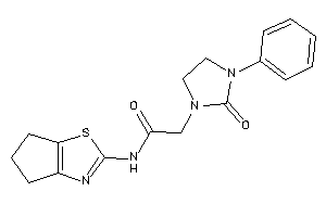 N-(5,6-dihydro-4H-cyclopenta[d]thiazol-2-yl)-2-(2-keto-3-phenyl-imidazolidin-1-yl)acetamide