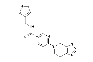 Image of 6-(6,7-dihydro-4H-thiazolo[5,4-c]pyridin-5-yl)-N-(isoxazol-5-ylmethyl)nicotinamide