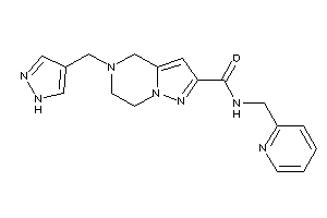 5-(1H-pyrazol-4-ylmethyl)-N-(2-pyridylmethyl)-6,7-dihydro-4H-pyrazolo[1,5-a]pyrazine-2-carboxamide