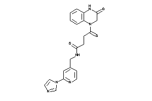 Image of N-[(2-imidazol-1-yl-4-pyridyl)methyl]-4-keto-4-(3-keto-2,4-dihydroquinoxalin-1-yl)butyramide