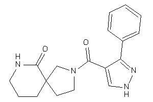 Image of 2-(3-phenyl-1H-pyrazole-4-carbonyl)-2,9-diazaspiro[4.5]decan-10-one