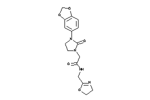 2-[3-(1,3-benzodioxol-5-yl)-2-keto-imidazolidin-1-yl]-N-(2-oxazolin-2-ylmethyl)acetamide