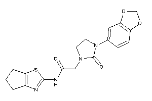 Image of 2-[3-(1,3-benzodioxol-5-yl)-2-keto-imidazolidin-1-yl]-N-(5,6-dihydro-4H-cyclopenta[d]thiazol-2-yl)acetamide