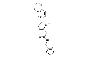 2-[3-(2,3-dihydro-1,4-benzodioxin-6-yl)-2-keto-imidazolidin-1-yl]-N-(2-oxazolin-2-ylmethyl)acetamide