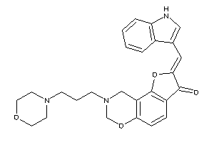 2-(1H-indol-3-ylmethylene)-8-(3-morpholinopropyl)-7,9-dihydrofuro[2,3-f][1,3]benzoxazin-3-one