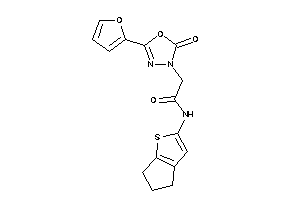 Image of N-(5,6-dihydro-4H-cyclopenta[b]thiophen-2-yl)-2-[5-(2-furyl)-2-keto-1,3,4-oxadiazol-3-yl]acetamide