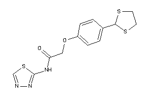 Image of 2-[4-(1,3-dithiolan-2-yl)phenoxy]-N-(1,3,4-thiadiazol-2-yl)acetamide