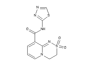 Image of 2,2-diketo-N-(1,3,4-thiadiazol-2-yl)-3,4-dihydropyrido[2,1-c][1,2,4]thiadiazine-9-carboxamide