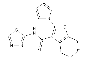 Image of 2-pyrrol-1-yl-N-(1,3,4-thiadiazol-2-yl)-5,7-dihydro-4H-thieno[2,3-c]thiopyran-3-carboxamide