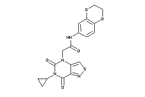 Image of 2-(6-cyclopropyl-5,7-diketo-isothiazolo[4,3-d]pyrimidin-4-yl)-N-(2,3-dihydro-1,4-benzodioxin-6-yl)acetamide