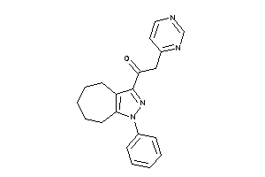 Image of 1-(1-phenyl-5,6,7,8-tetrahydro-4H-cyclohepta[c]pyrazol-3-yl)-2-(4-pyrimidyl)ethanone