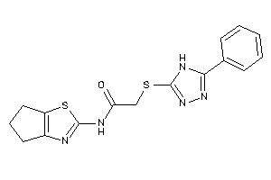 Image of N-(5,6-dihydro-4H-cyclopenta[d]thiazol-2-yl)-2-[(5-phenyl-4H-1,2,4-triazol-3-yl)thio]acetamide