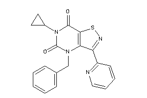 Image of 4-benzyl-6-cyclopropyl-3-(2-pyridyl)isothiazolo[4,5-d]pyrimidine-5,7-quinone