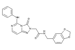Image of 2-(5-anilino-3-keto-[1,2,4]triazolo[3,4-f]pyrimidin-2-yl)-N-piperonyl-acetamide