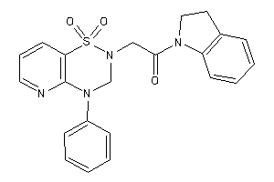 2-(1,1-diketo-4-phenyl-3H-pyrido[2,3-e][1,2,4]thiadiazin-2-yl)-1-indolin-1-yl-ethanone