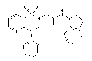 Image of 2-(1,1-diketo-4-phenyl-3H-pyrido[2,3-e][1,2,4]thiadiazin-2-yl)-N-indan-1-yl-acetamide