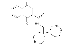 Image of 4-keto-N-[(4-phenyltetrahydropyran-4-yl)methyl]-1H-1,8-naphthyridine-3-carboxamide