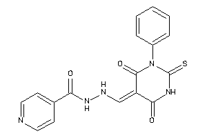 Image of N'-[(4,6-diketo-1-phenyl-2-thioxo-hexahydropyrimidin-5-ylidene)methyl]isonicotinohydrazide