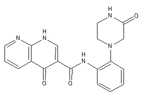 Image of 4-keto-N-[2-(3-ketopiperazino)phenyl]-1H-1,8-naphthyridine-3-carboxamide