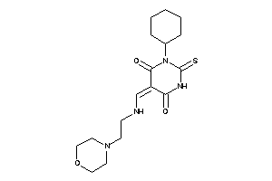 1-cyclohexyl-5-[(2-morpholinoethylamino)methylene]-2-thioxo-hexahydropyrimidine-4,6-quinone