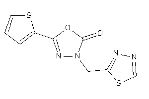 Image of 3-(1,3,4-thiadiazol-2-ylmethyl)-5-(2-thienyl)-1,3,4-oxadiazol-2-one