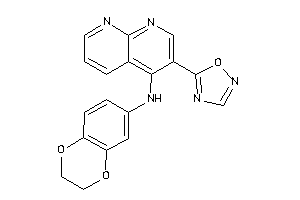 Image of 2,3-dihydro-1,4-benzodioxin-7-yl-[3-(1,2,4-oxadiazol-5-yl)-1,8-naphthyridin-4-yl]amine