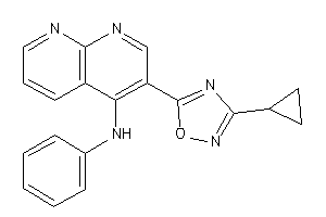 [3-(3-cyclopropyl-1,2,4-oxadiazol-5-yl)-1,8-naphthyridin-4-yl]-phenyl-amine