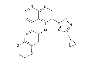 [3-(3-cyclopropyl-1,2,4-oxadiazol-5-yl)-1,8-naphthyridin-4-yl]-(2,3-dihydro-1,4-benzodioxin-7-yl)amine