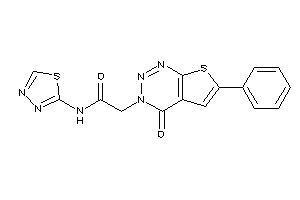 2-(4-keto-6-phenyl-thieno[2,3-d]triazin-3-yl)-N-(1,3,4-thiadiazol-2-yl)acetamide