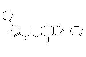 2-(4-keto-6-phenyl-thieno[2,3-d]triazin-3-yl)-N-[5-(tetrahydrofuryl)-1,3,4-thiadiazol-2-yl]acetamide