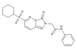 2-(6-cyclohexylsulfonyl-3-keto-[1,2,4]triazolo[3,4-f]pyridazin-2-yl)-N-phenyl-acetamide