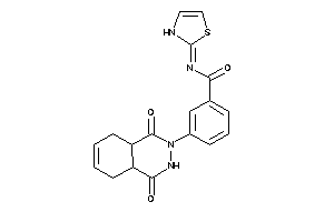 3-(1,4-diketo-4a,5,8,8a-tetrahydro-3H-phthalazin-2-yl)-N-(4-thiazolin-2-ylidene)benzamide