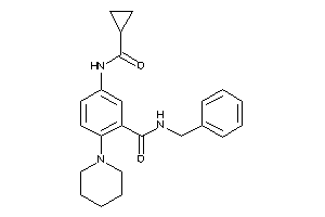 N-benzyl-5-(cyclopropanecarbonylamino)-2-piperidino-benzamide
