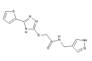 N-(1H-pyrazol-4-ylmethyl)-2-[[5-(2-thienyl)-4H-1,2,4-triazol-3-yl]thio]acetamide